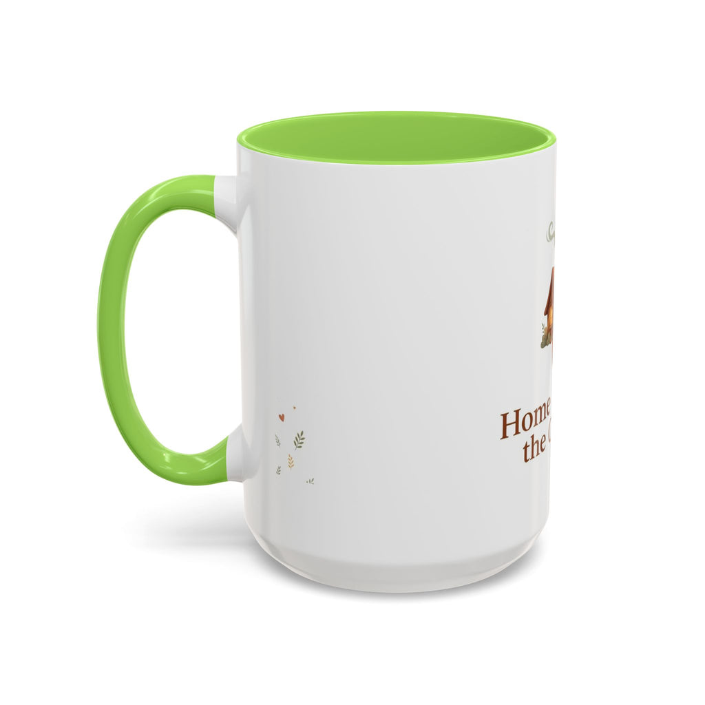Home Is Where the Coffee Is color accent ceramic coffee mug — Amanda's Brew House
