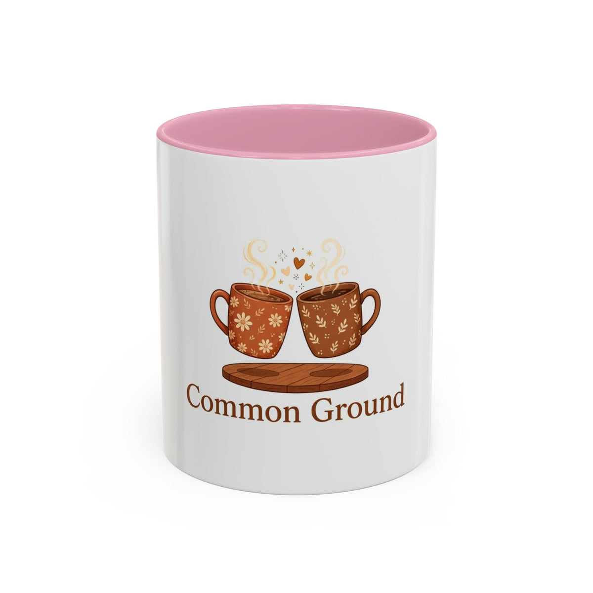 Common Ground color accent ceramic coffee mug — Amanda's Brew House