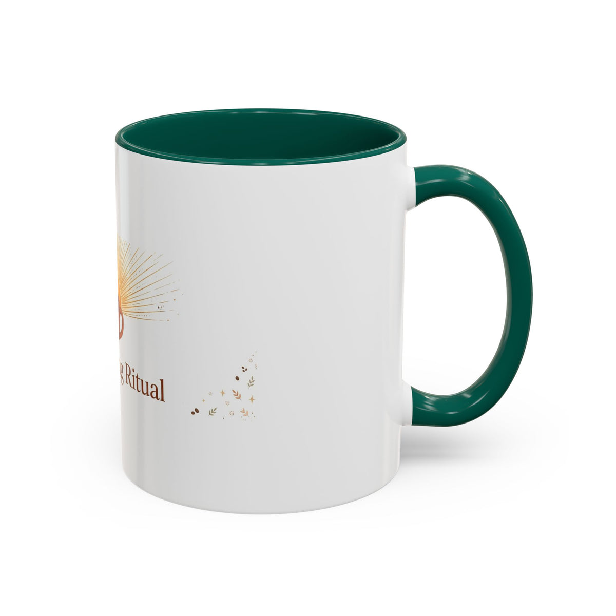 Slow Morning Ritual color accent ceramic coffee mug — Amanda's Brew House