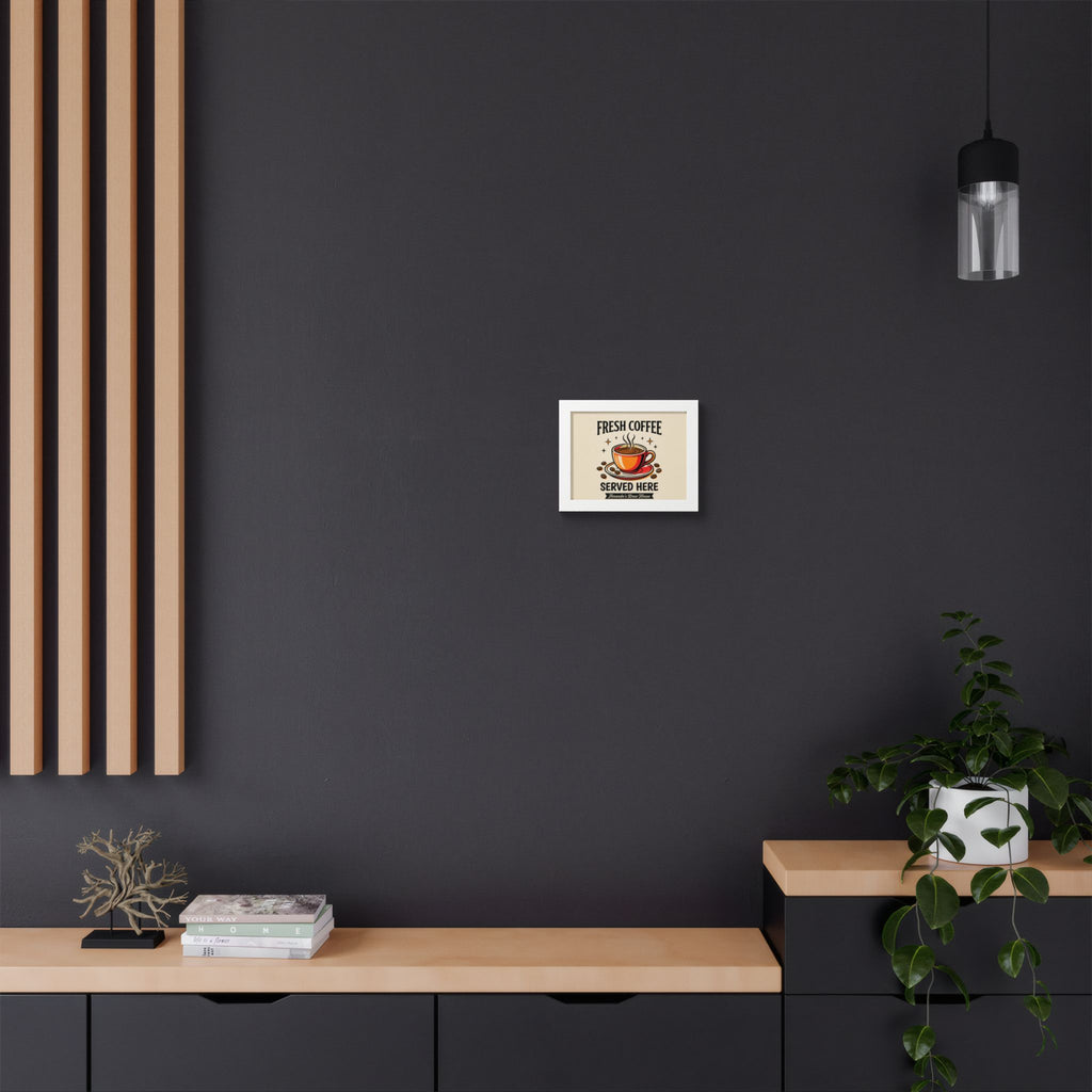 Fresh Coffee Served Here — Amanda's Brew House Wall Art