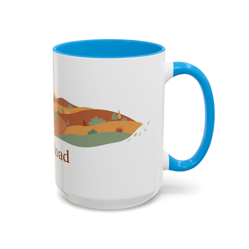 Open Road color accent ceramic coffee mug — Amanda's Brew House