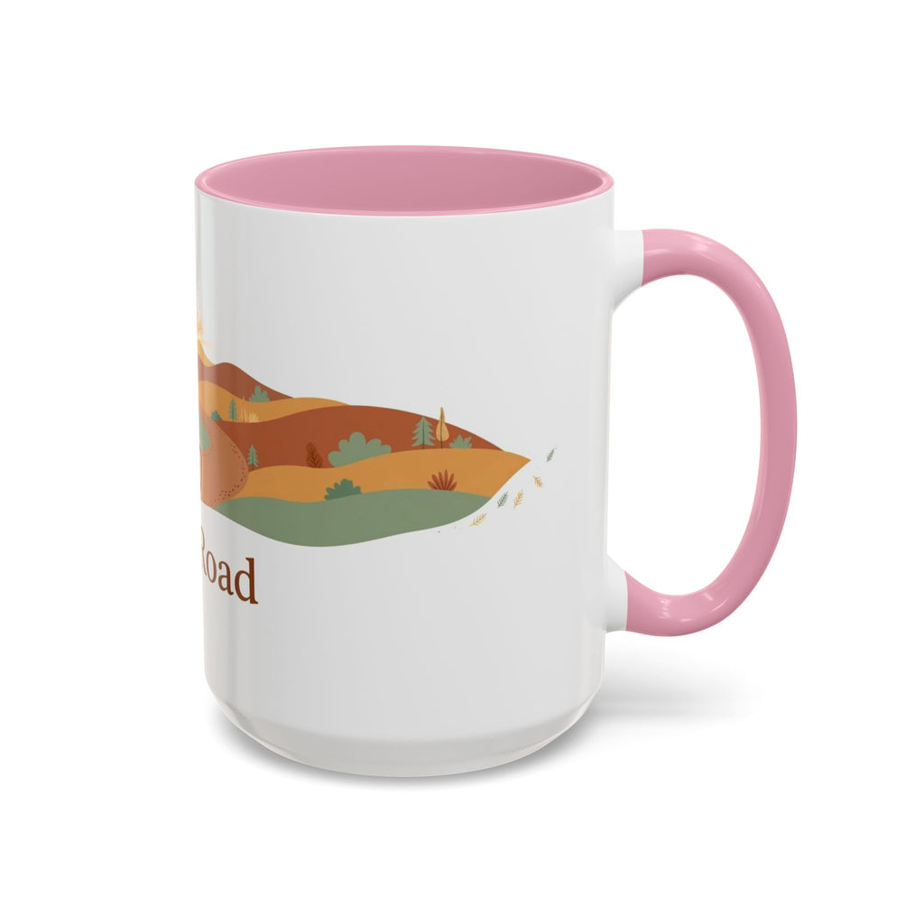 Open Road color accent ceramic coffee mug — Amanda's Brew House