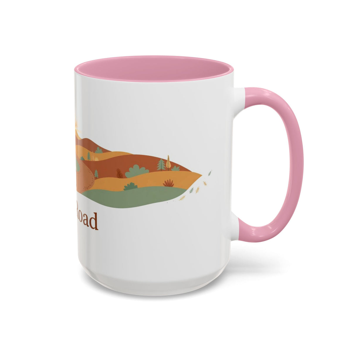 Open Road color accent ceramic coffee mug — Amanda's Brew House