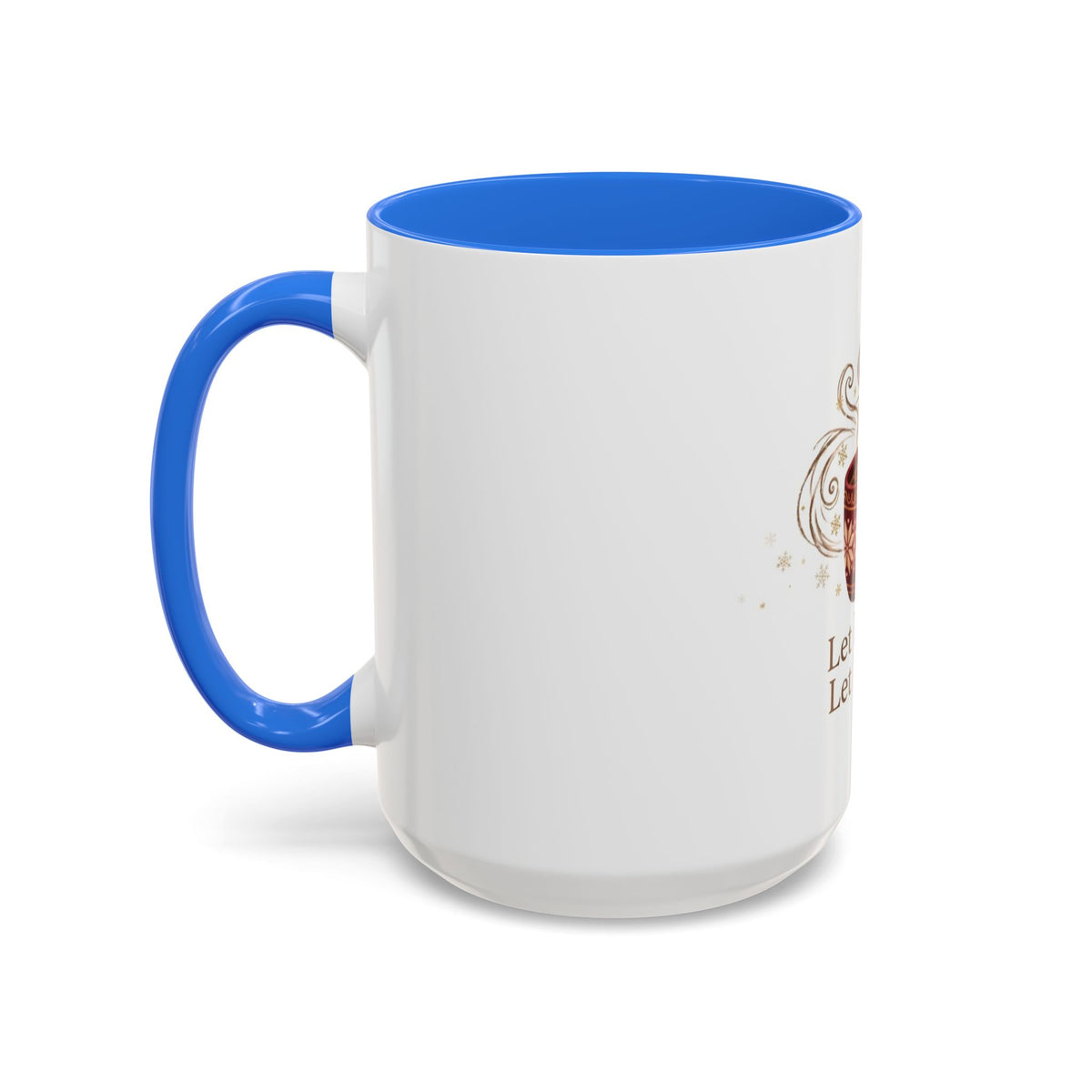 Let It Snow, Let It Brew color accent ceramic coffee mug — Amanda's Brew House