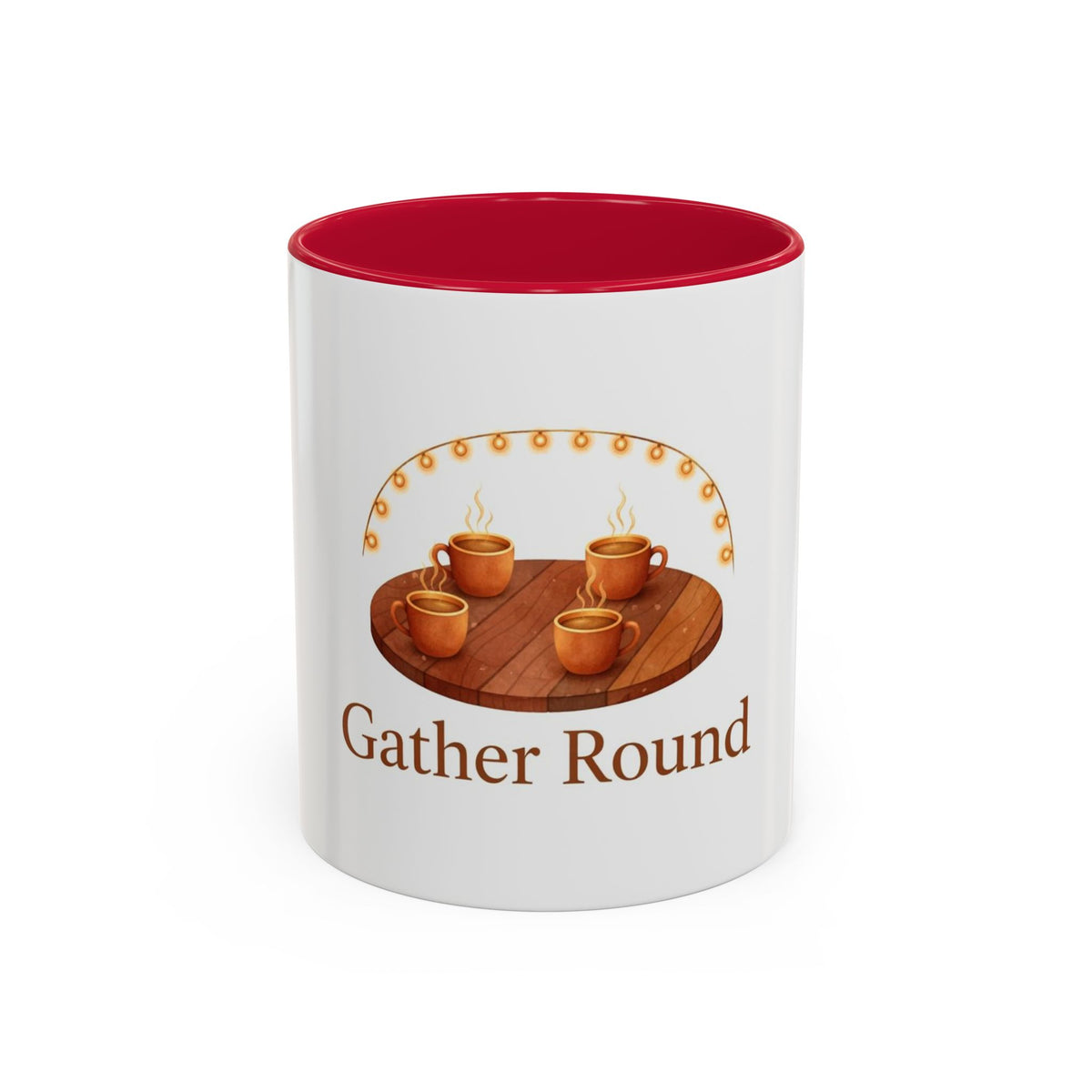 Gather Round color accent ceramic coffee mug — Amanda's Brew House