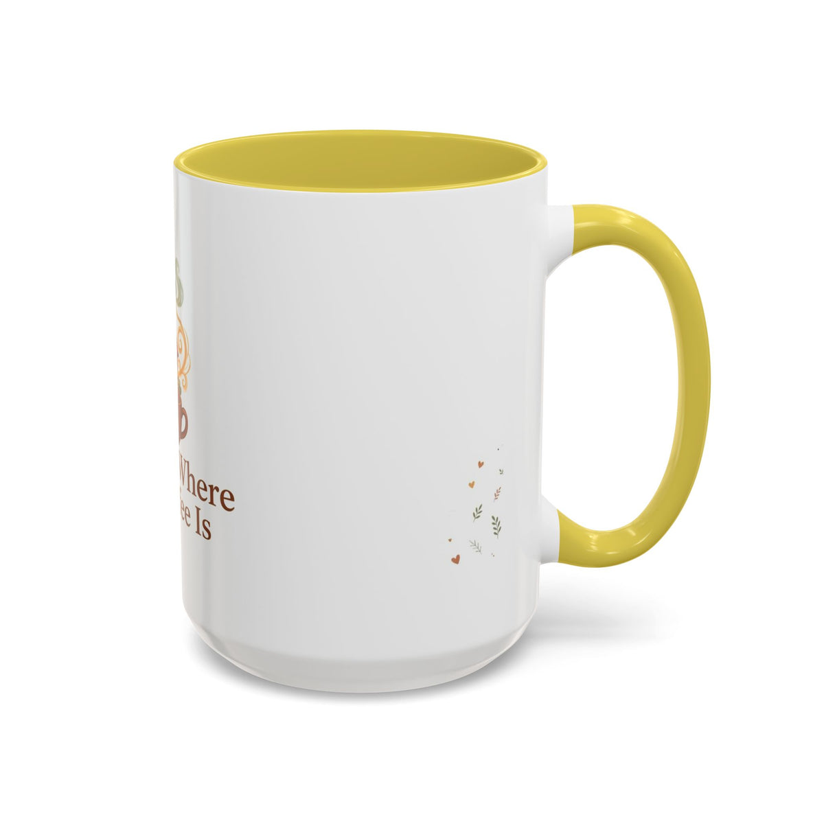 Home Is Where the Coffee Is color accent ceramic coffee mug — Amanda's Brew House