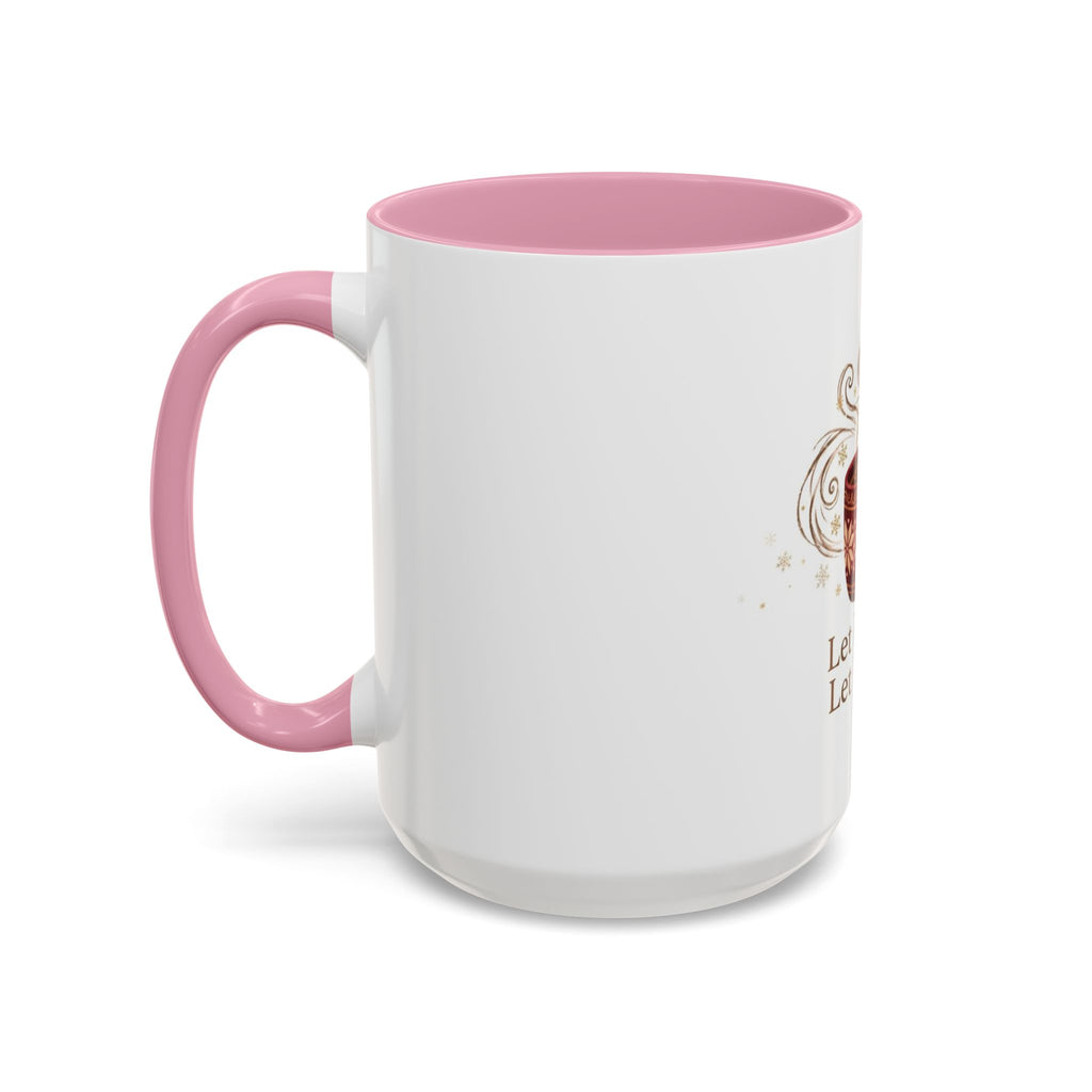 Let It Snow, Let It Brew color accent ceramic coffee mug — Amanda's Brew House