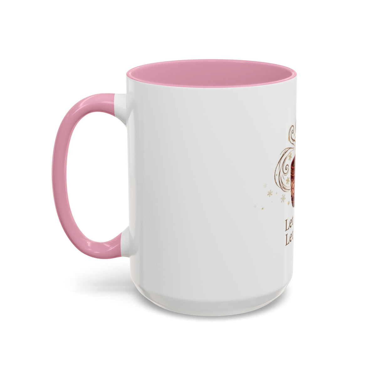 Let It Snow, Let It Brew color accent ceramic coffee mug — Amanda's Brew House