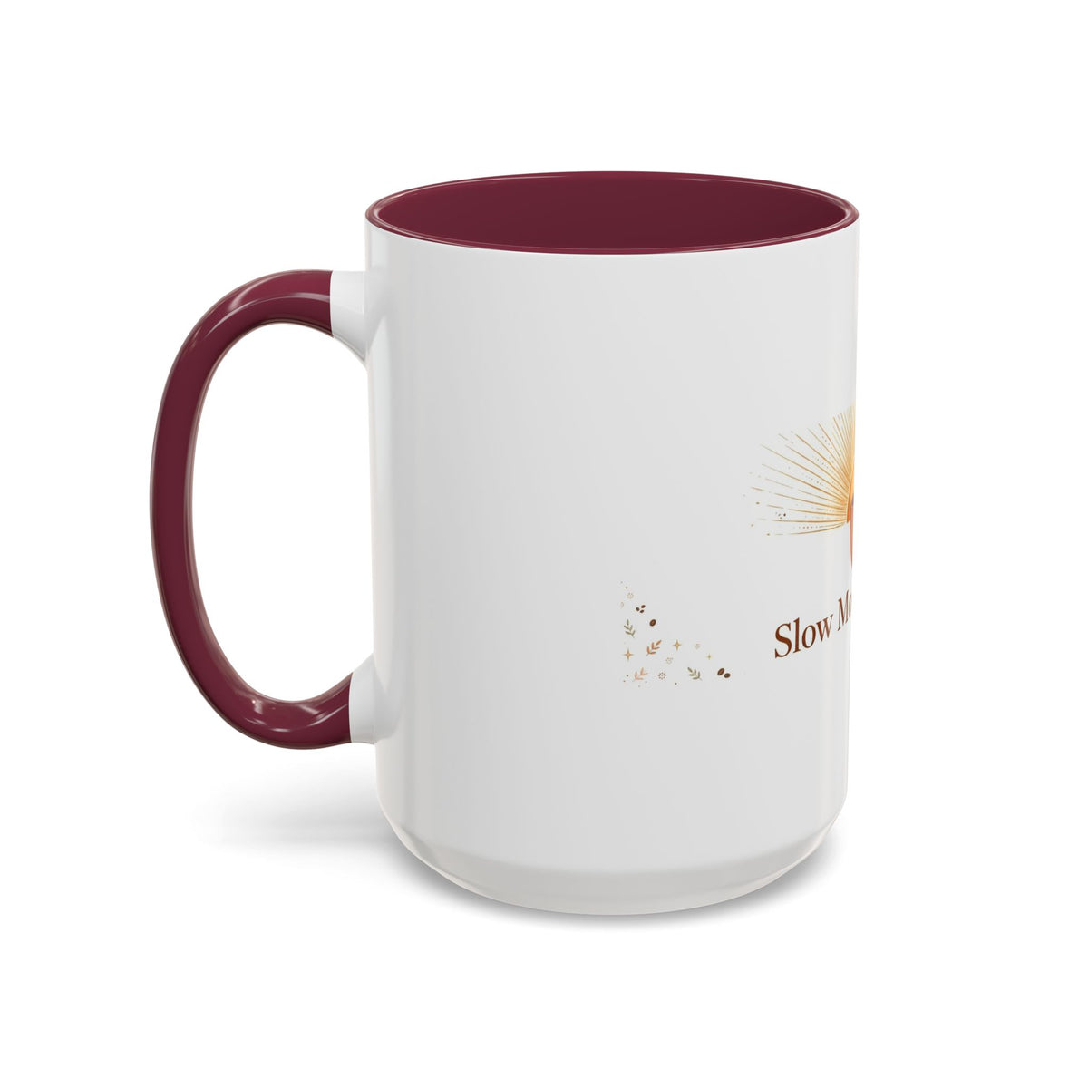 Slow Morning Ritual color accent ceramic coffee mug — Amanda's Brew House