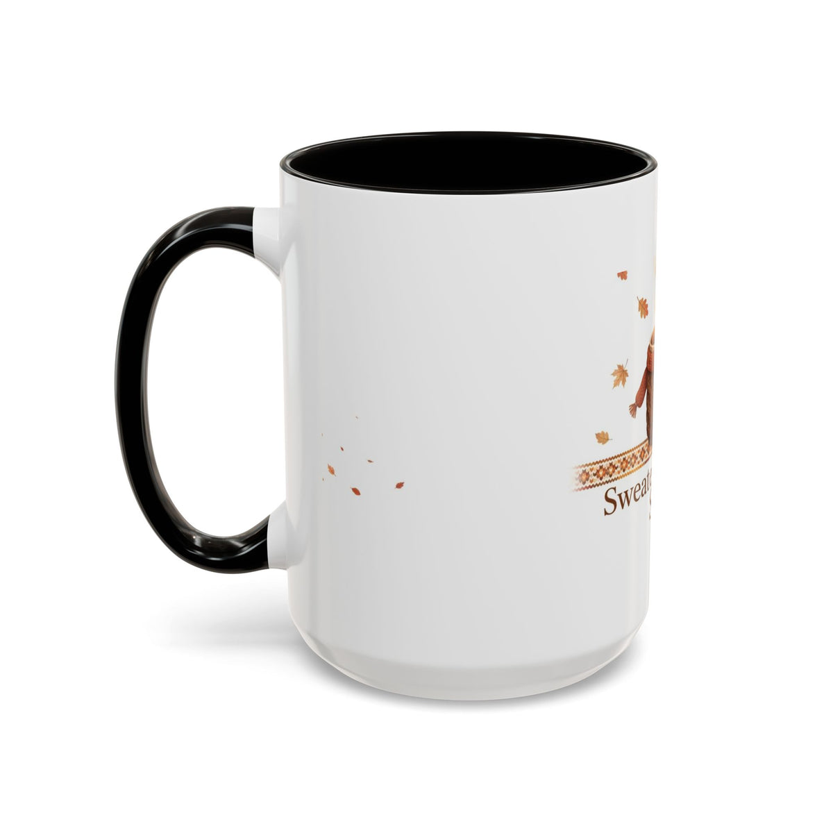 Sweater Weather Sips color accent ceramic coffee mug — Amanda's Brew House