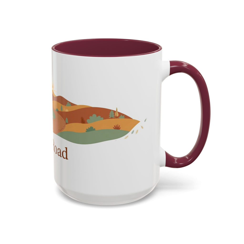 Open Road color accent ceramic coffee mug — Amanda's Brew House
