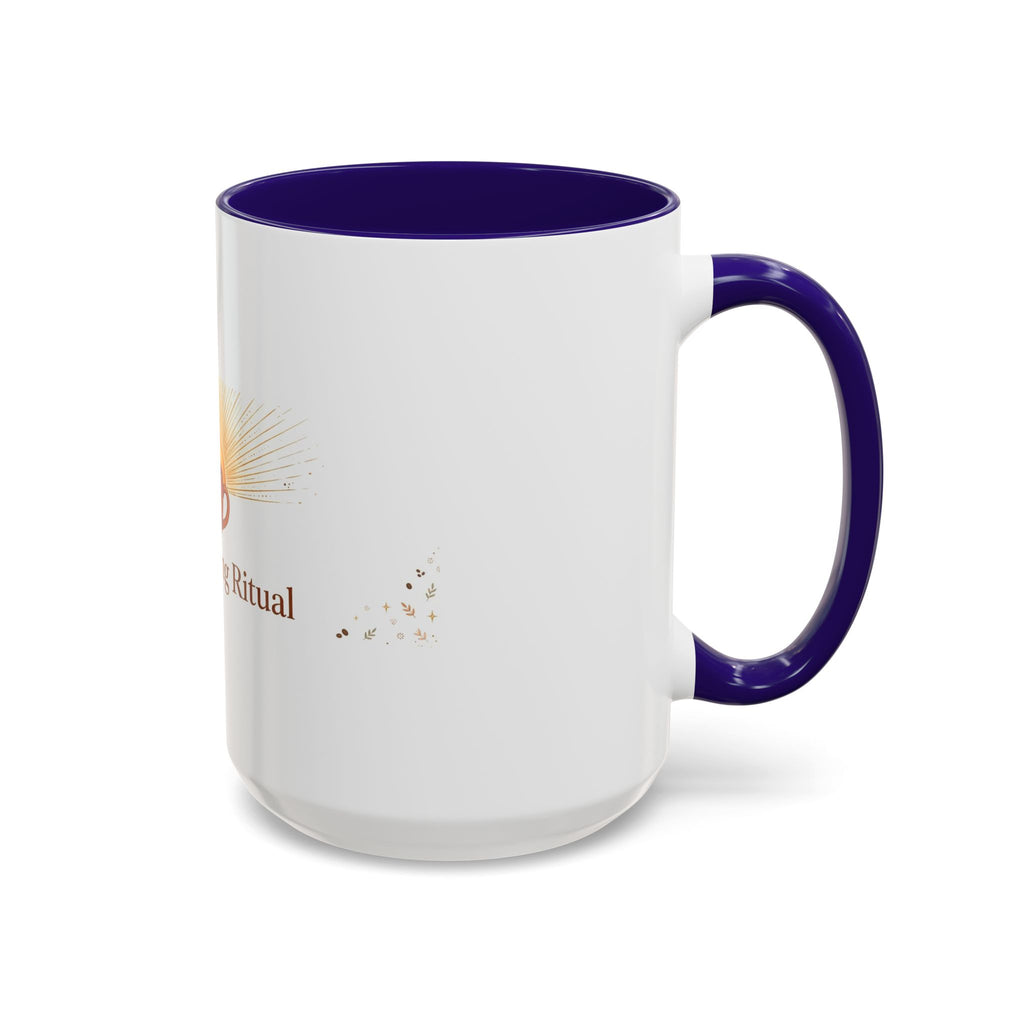Slow Morning Ritual color accent ceramic coffee mug — Amanda's Brew House