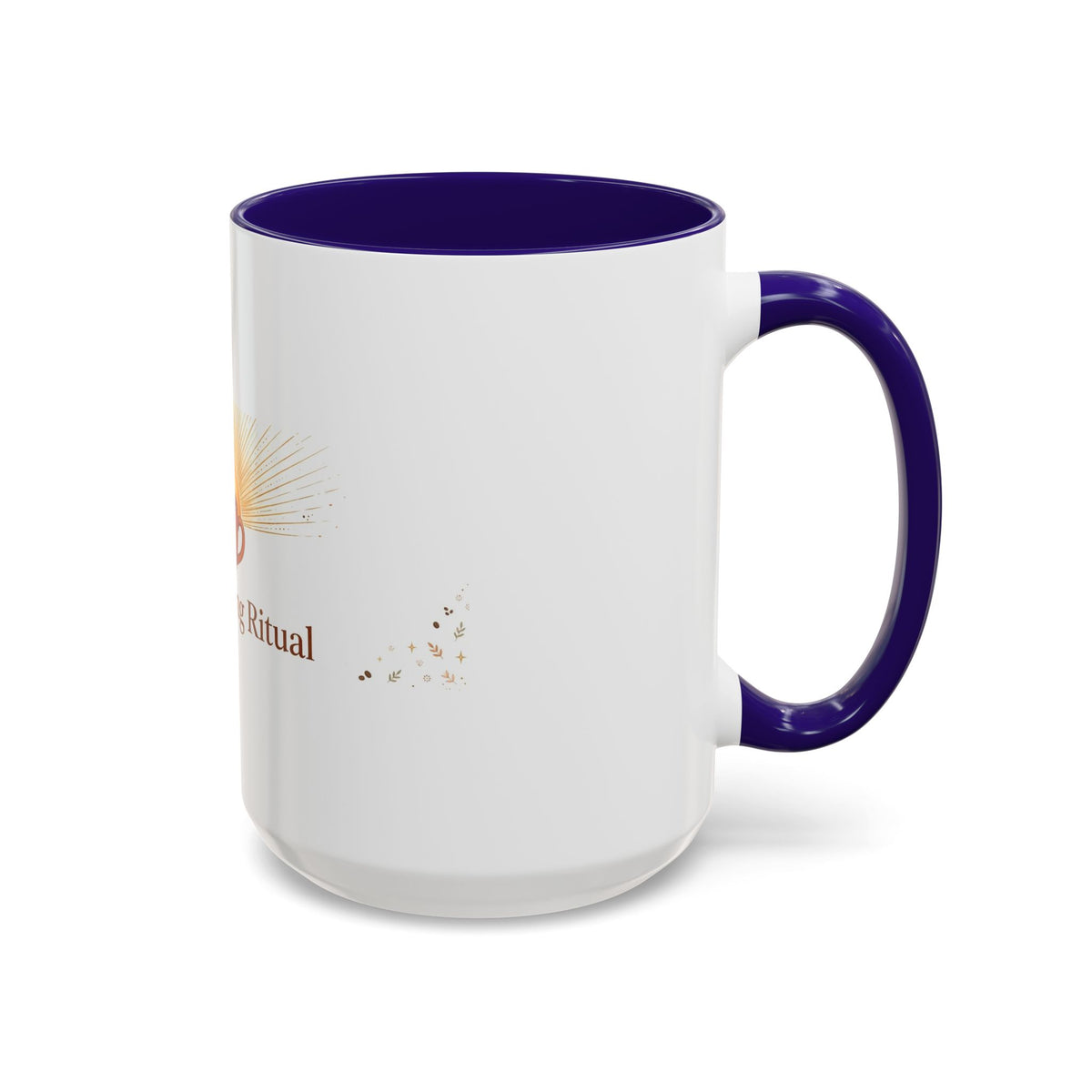Slow Morning Ritual color accent ceramic coffee mug — Amanda's Brew House