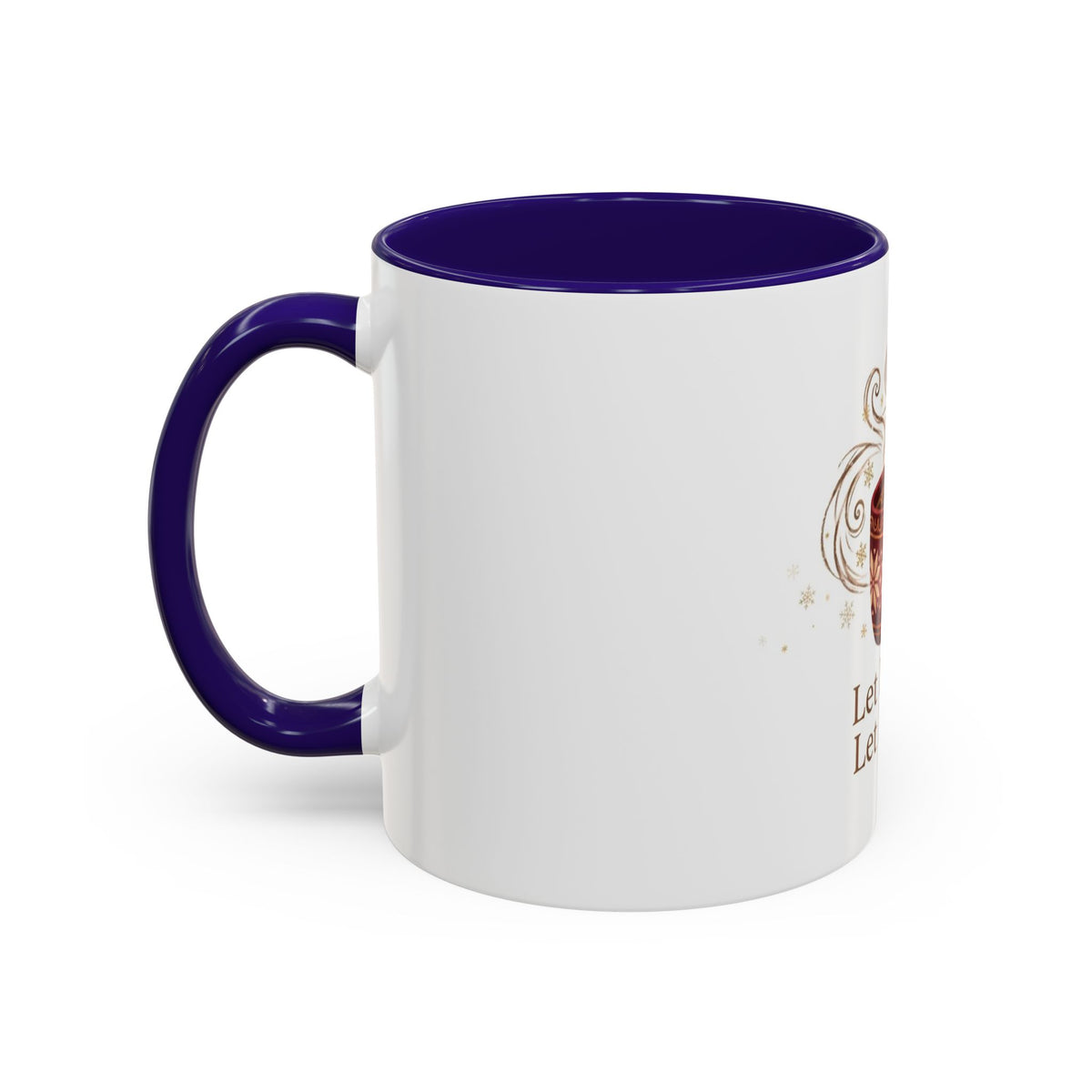 Let It Snow, Let It Brew color accent ceramic coffee mug — Amanda's Brew House
