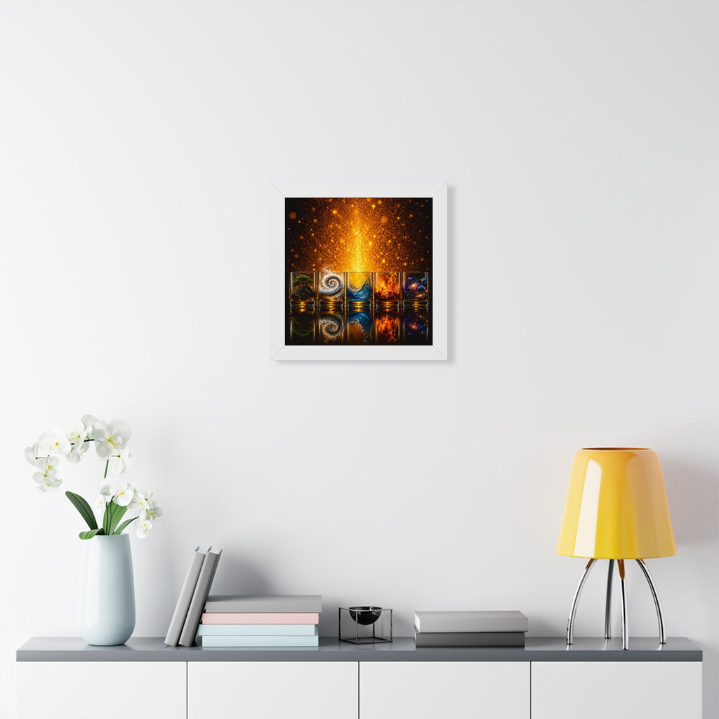 Elemental Fire Poster — Framed Vertical Wall Art