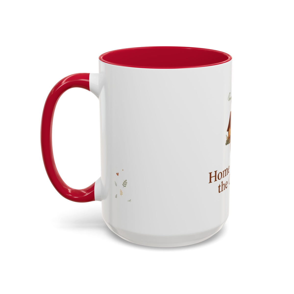 Home Is Where the Coffee Is color accent ceramic coffee mug — Amanda's Brew House