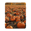 Pumpkin Patch Sherpa Blanket — Autumn Fleece Throw