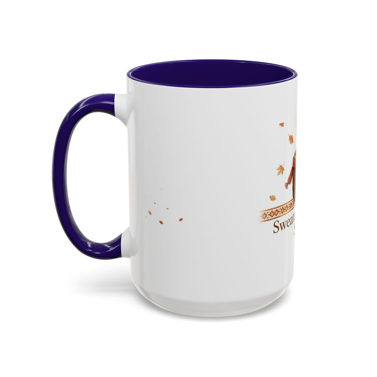Sweater Weather Sips color accent ceramic coffee mug — Amanda's Brew House