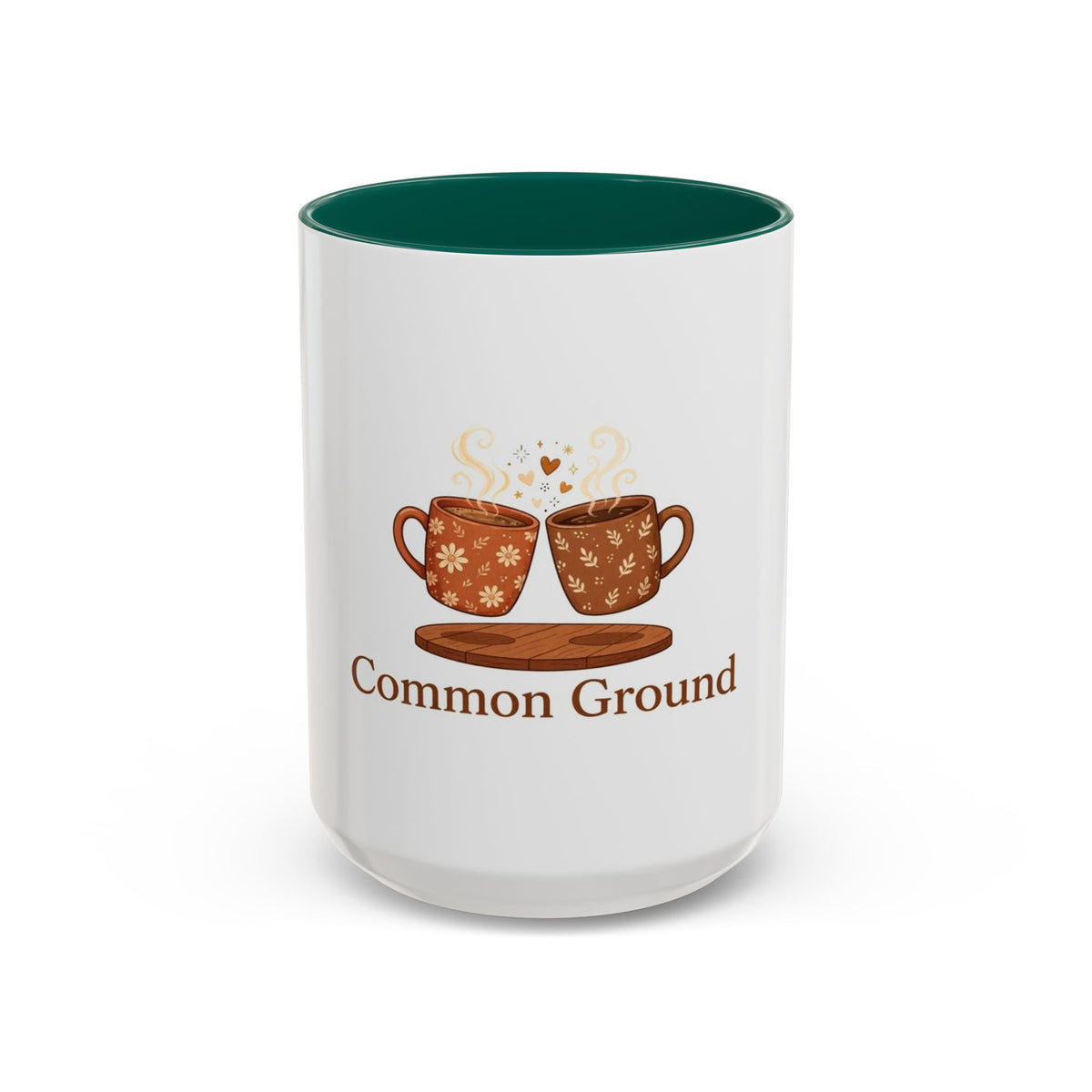Common Ground color accent ceramic coffee mug — Amanda's Brew House