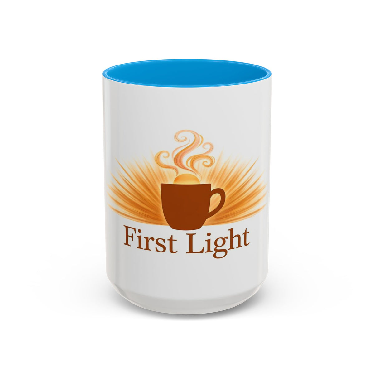First Light color accent ceramic coffee mug — Amanda's Brew House