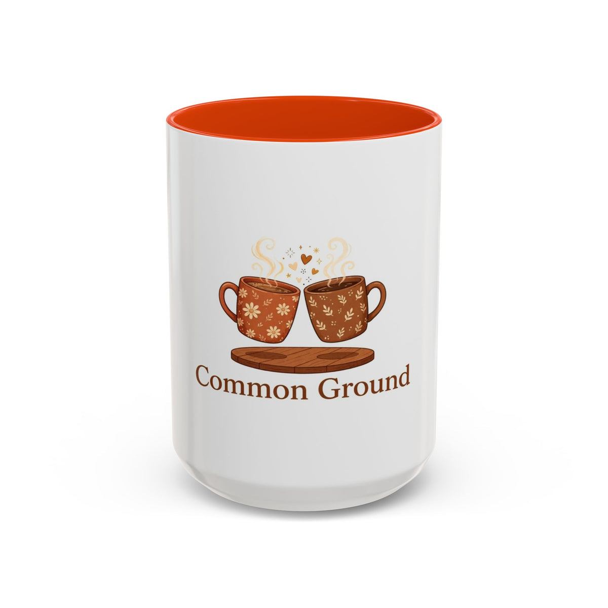 Common Ground color accent ceramic coffee mug — Amanda's Brew House