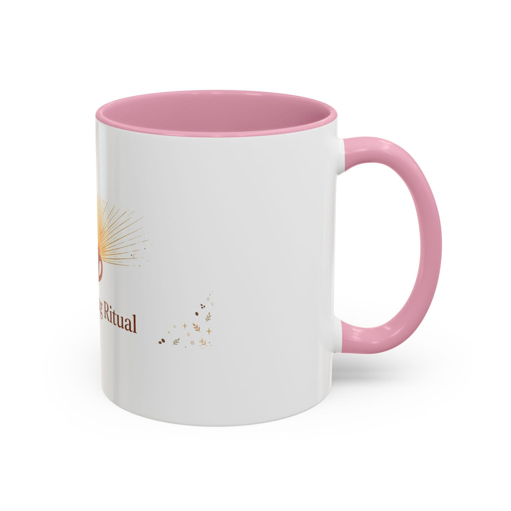 Slow Morning Ritual color accent ceramic coffee mug — Amanda's Brew House
