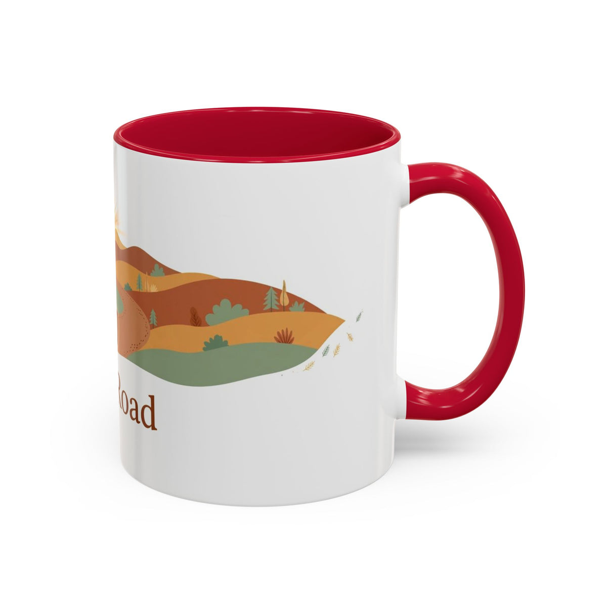Open Road color accent ceramic coffee mug — Amanda's Brew House