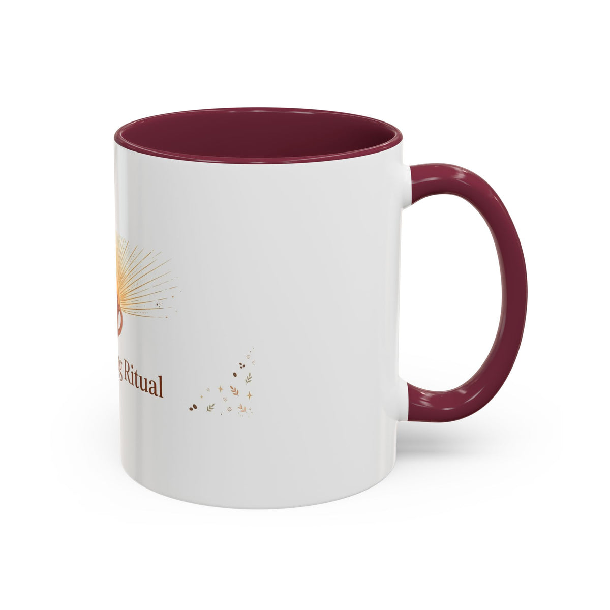 Slow Morning Ritual color accent ceramic coffee mug — Amanda's Brew House
