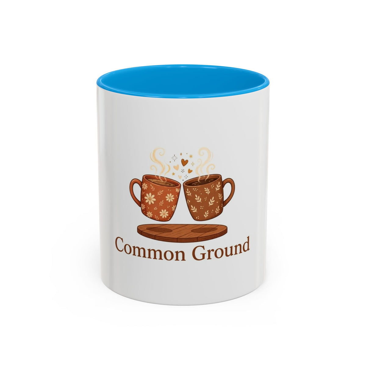 Common Ground color accent ceramic coffee mug — Amanda's Brew House