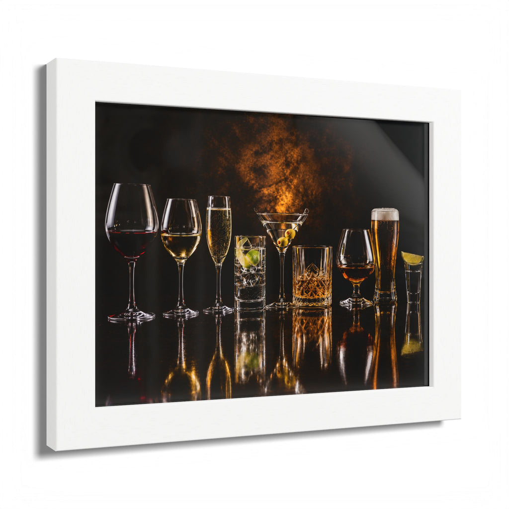 Cocktail Glasses Framed Wall Art
