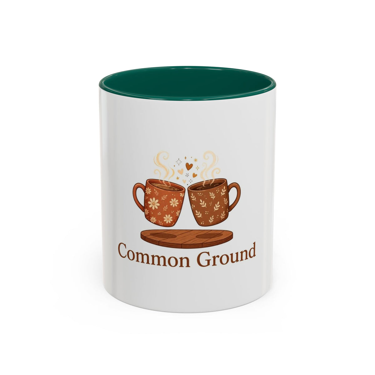 Common Ground color accent ceramic coffee mug — Amanda's Brew House