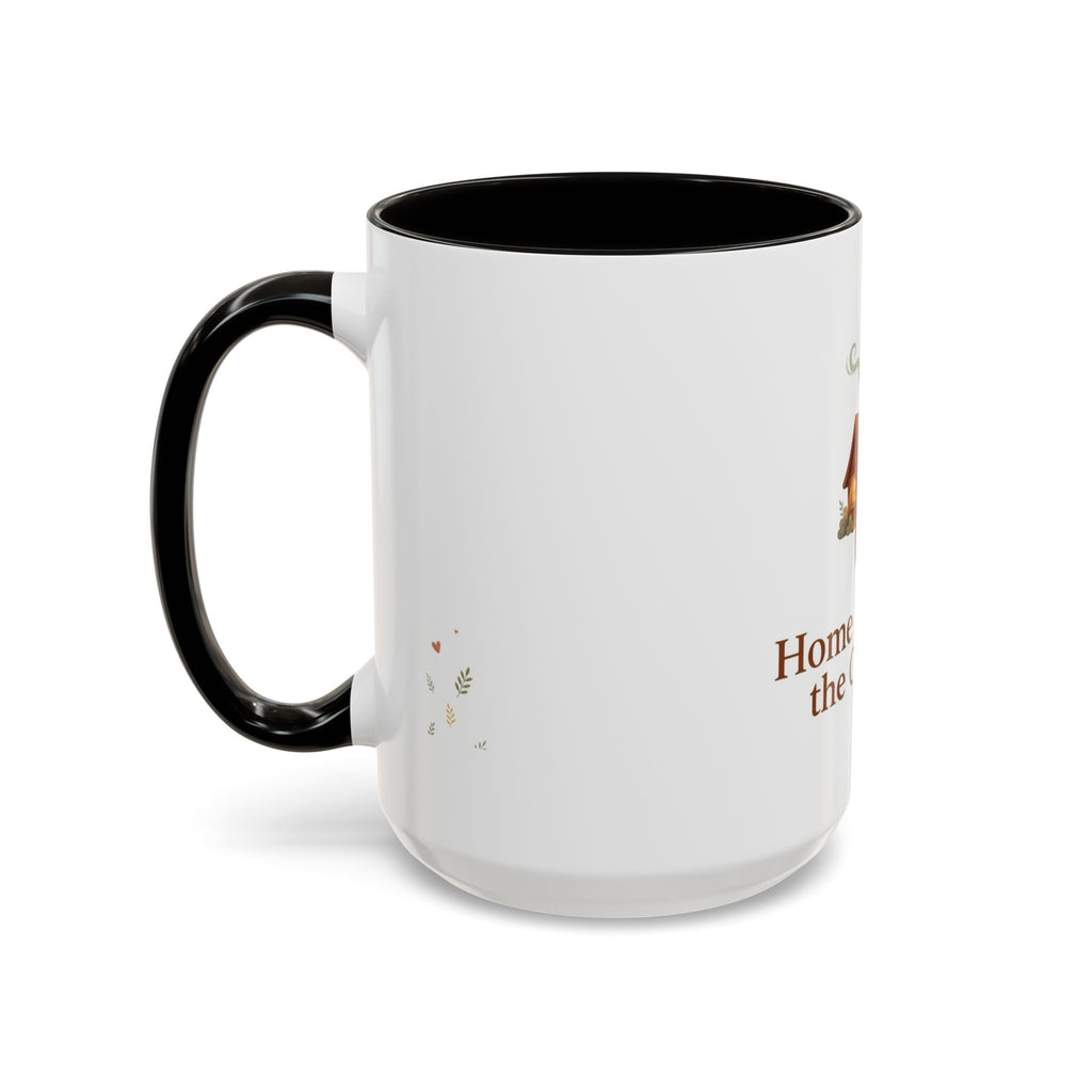 Home Is Where the Coffee Is color accent ceramic coffee mug — Amanda's Brew House
