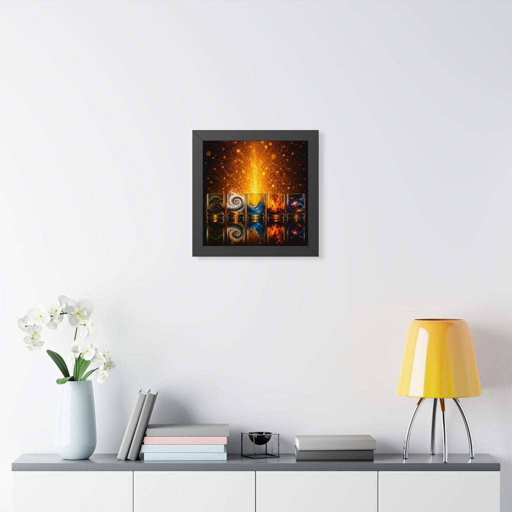 Elemental Fire Poster — Framed Vertical Wall Art