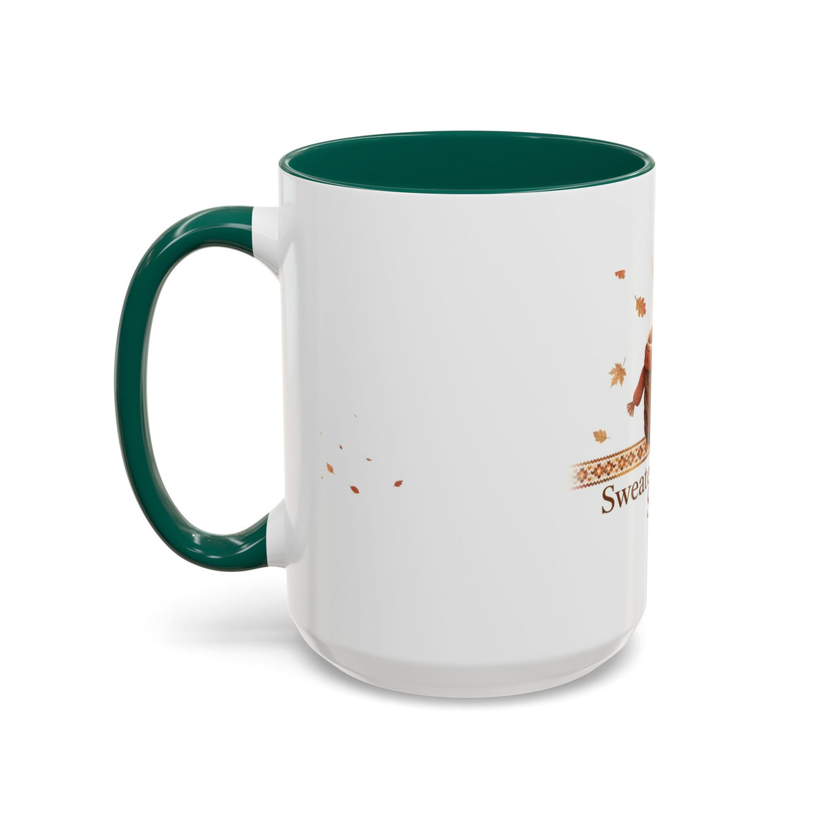 Sweater Weather Sips color accent ceramic coffee mug — Amanda's Brew House