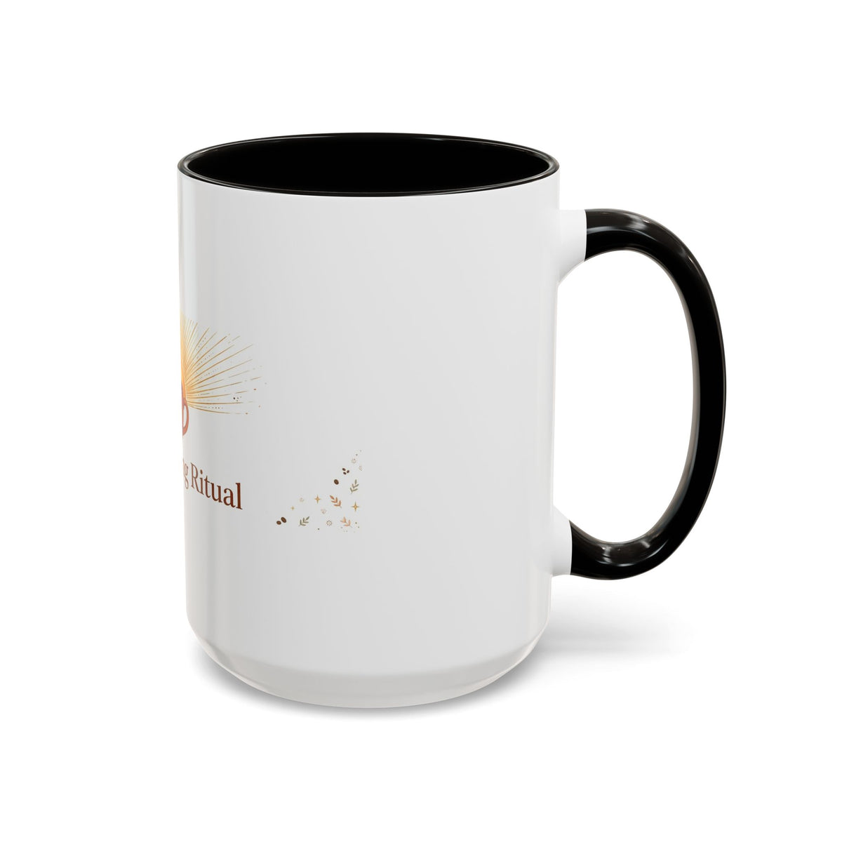 Slow Morning Ritual color accent ceramic coffee mug — Amanda's Brew House