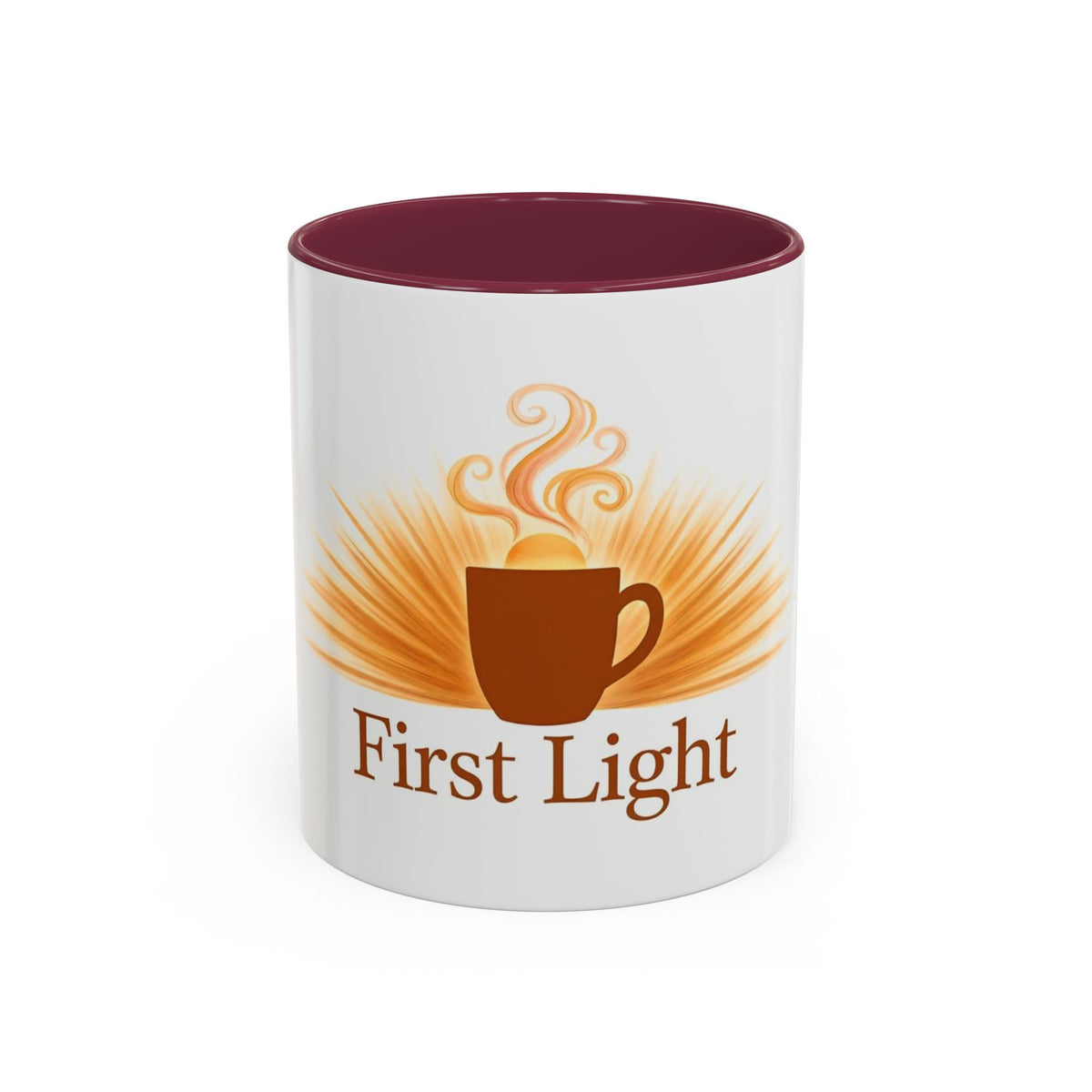 First Light color accent ceramic coffee mug — Amanda's Brew House