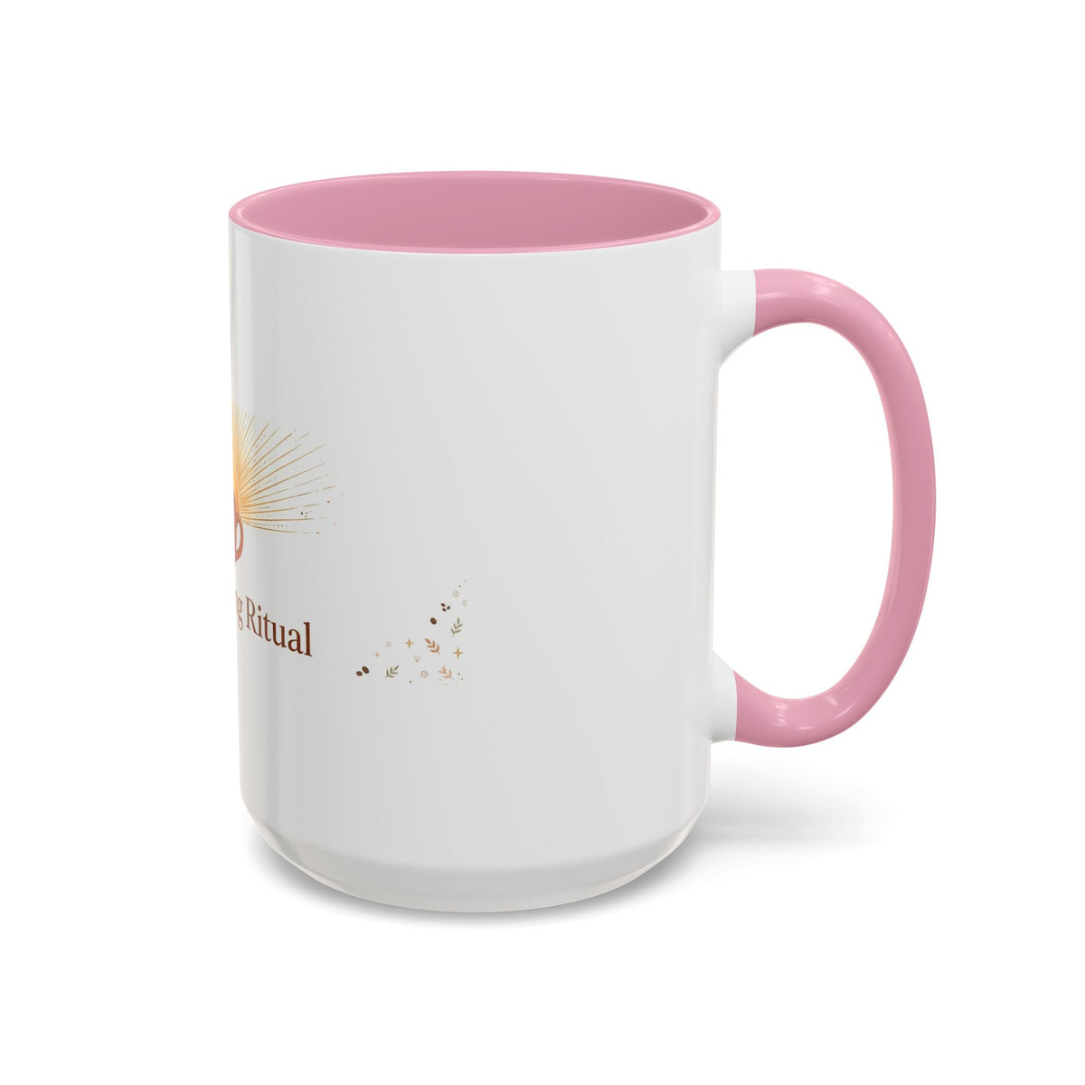 Slow Morning Ritual color accent ceramic coffee mug — Amanda's Brew House