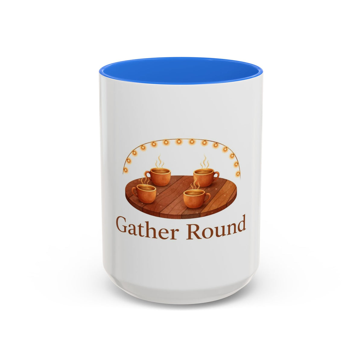 Gather Round color accent ceramic coffee mug — Amanda's Brew House