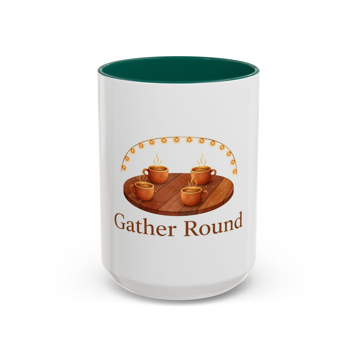 Gather Round color accent ceramic coffee mug — Amanda's Brew House