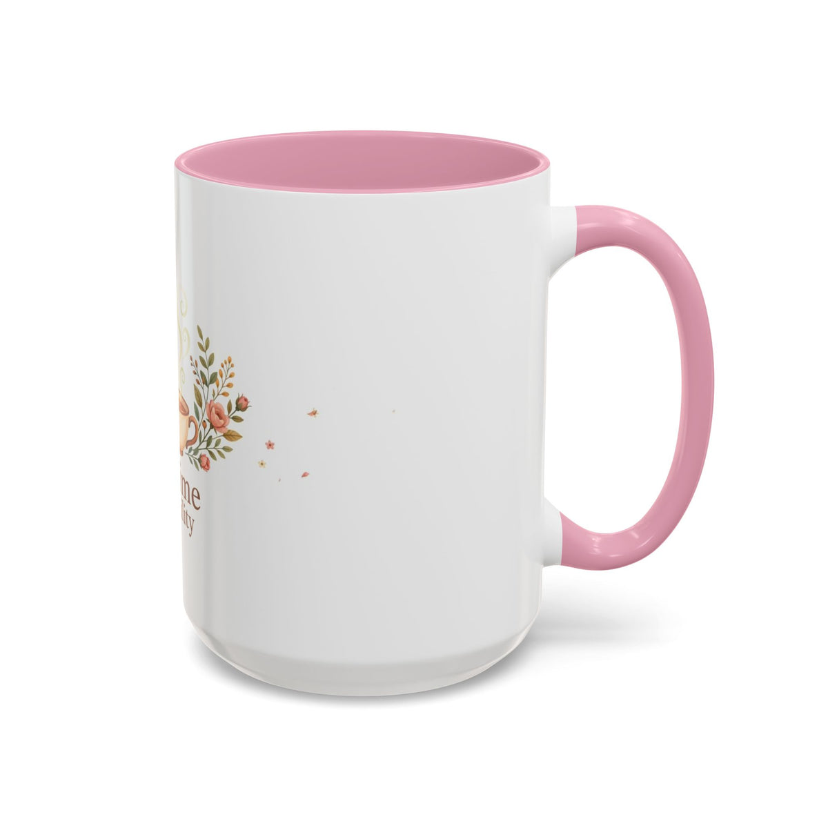 Tea Time Tranquility color accent ceramic tea mug — Amanda's Brew House