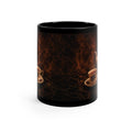Vintage Floral Teapot Black Mug — 11 oz — product image from Amanda's Brew House