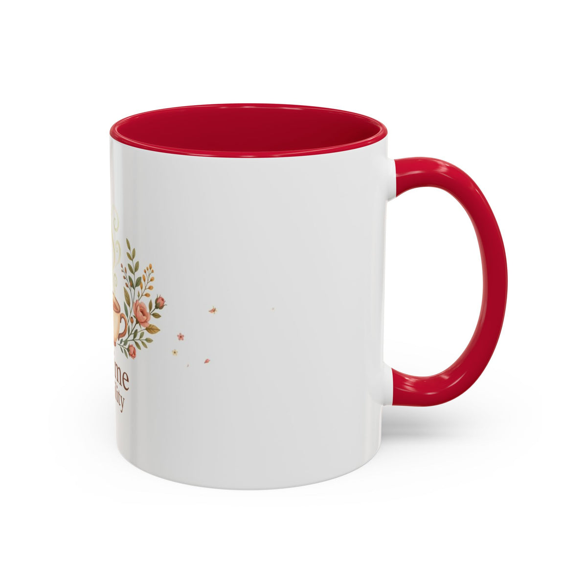 Tea Time Tranquility color accent ceramic tea mug — Amanda's Brew House