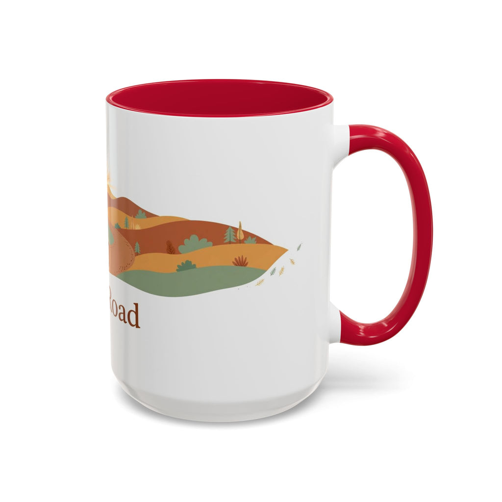 Open Road color accent ceramic coffee mug — Amanda's Brew House