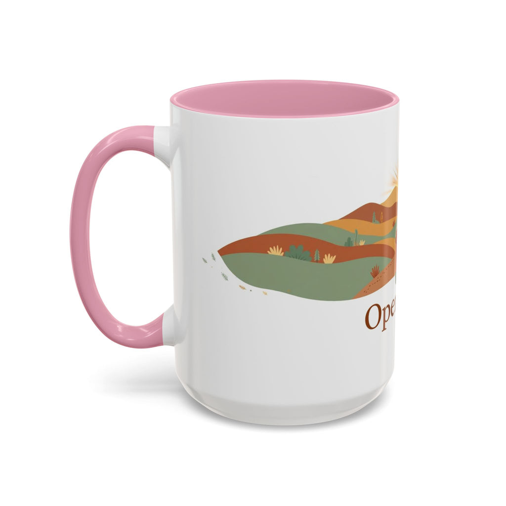 Open Road color accent ceramic coffee mug — Amanda's Brew House