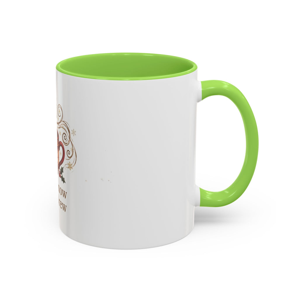 Let It Snow, Let It Brew color accent ceramic coffee mug — Amanda's Brew House