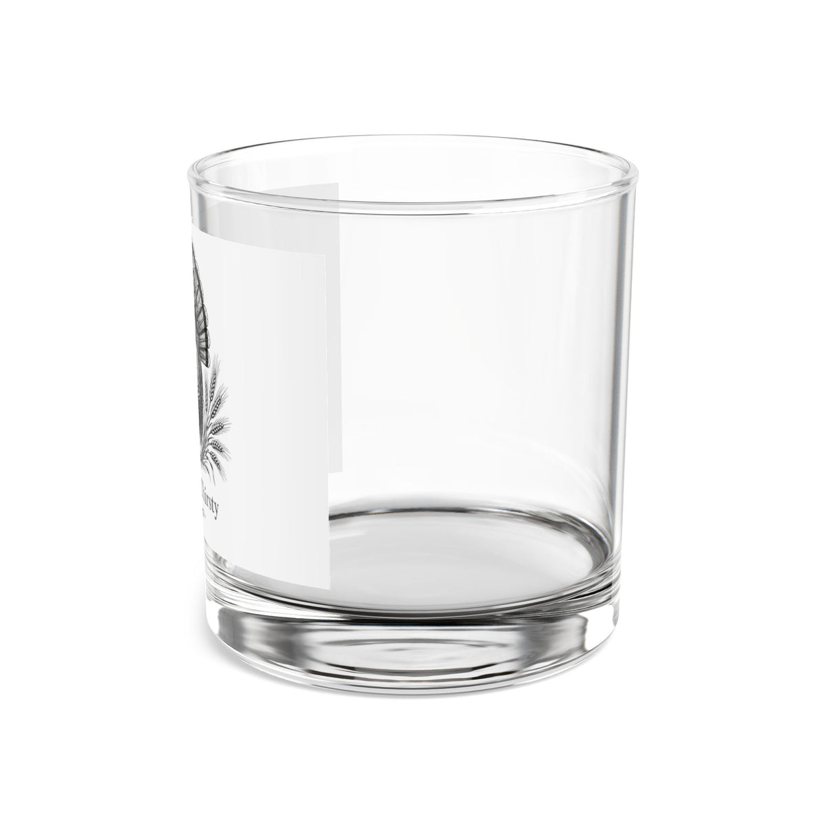 Thankful & Thirsty — Funny Thanksgiving Rocks Glass | 10oz