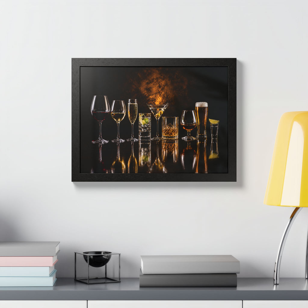 Cocktail Glasses Framed Wall Art