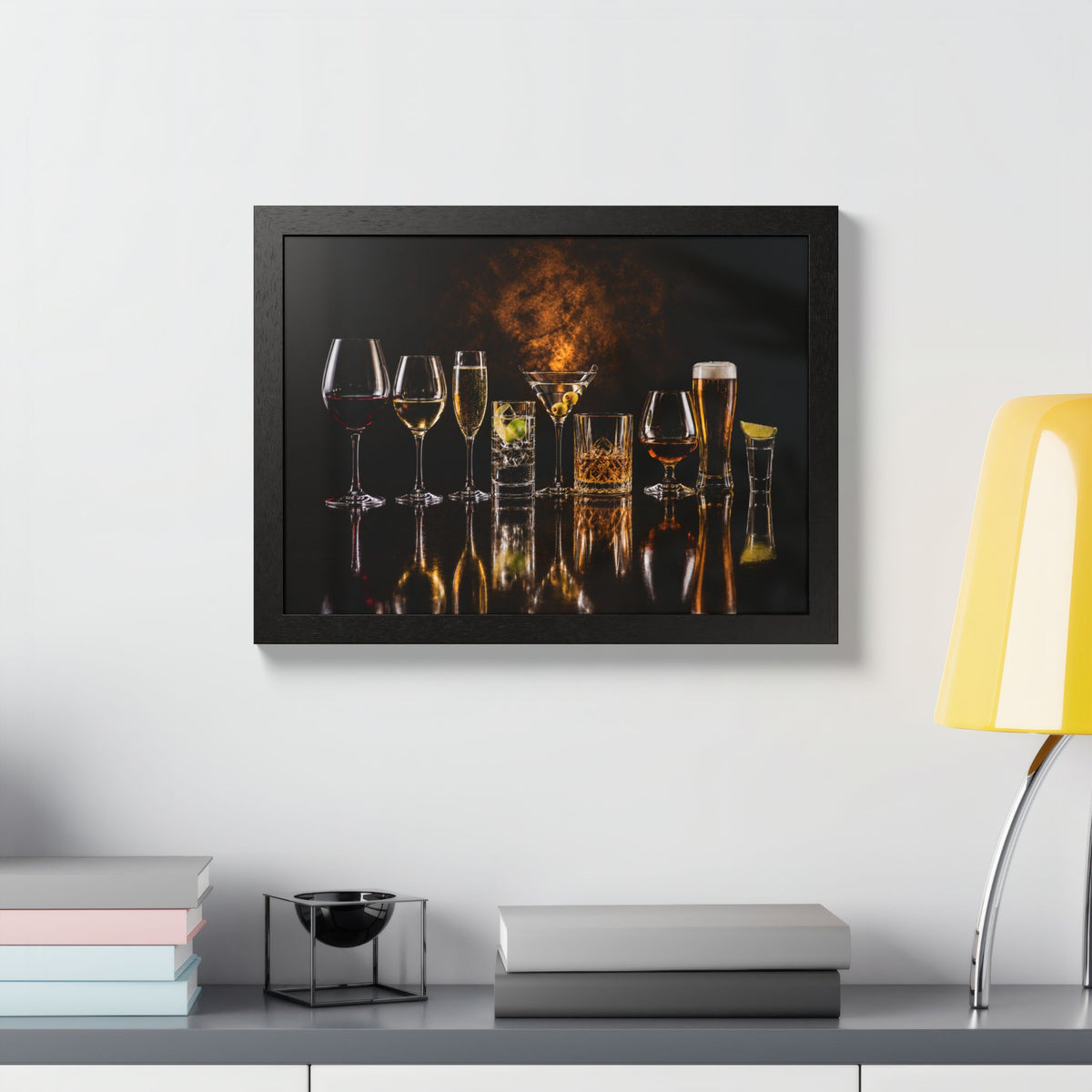 Cocktail Glasses Framed Wall Art