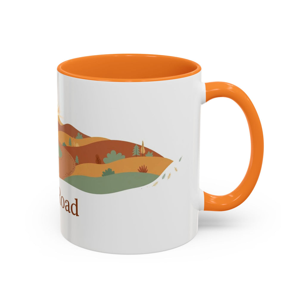 Open Road color accent ceramic coffee mug — Amanda's Brew House
