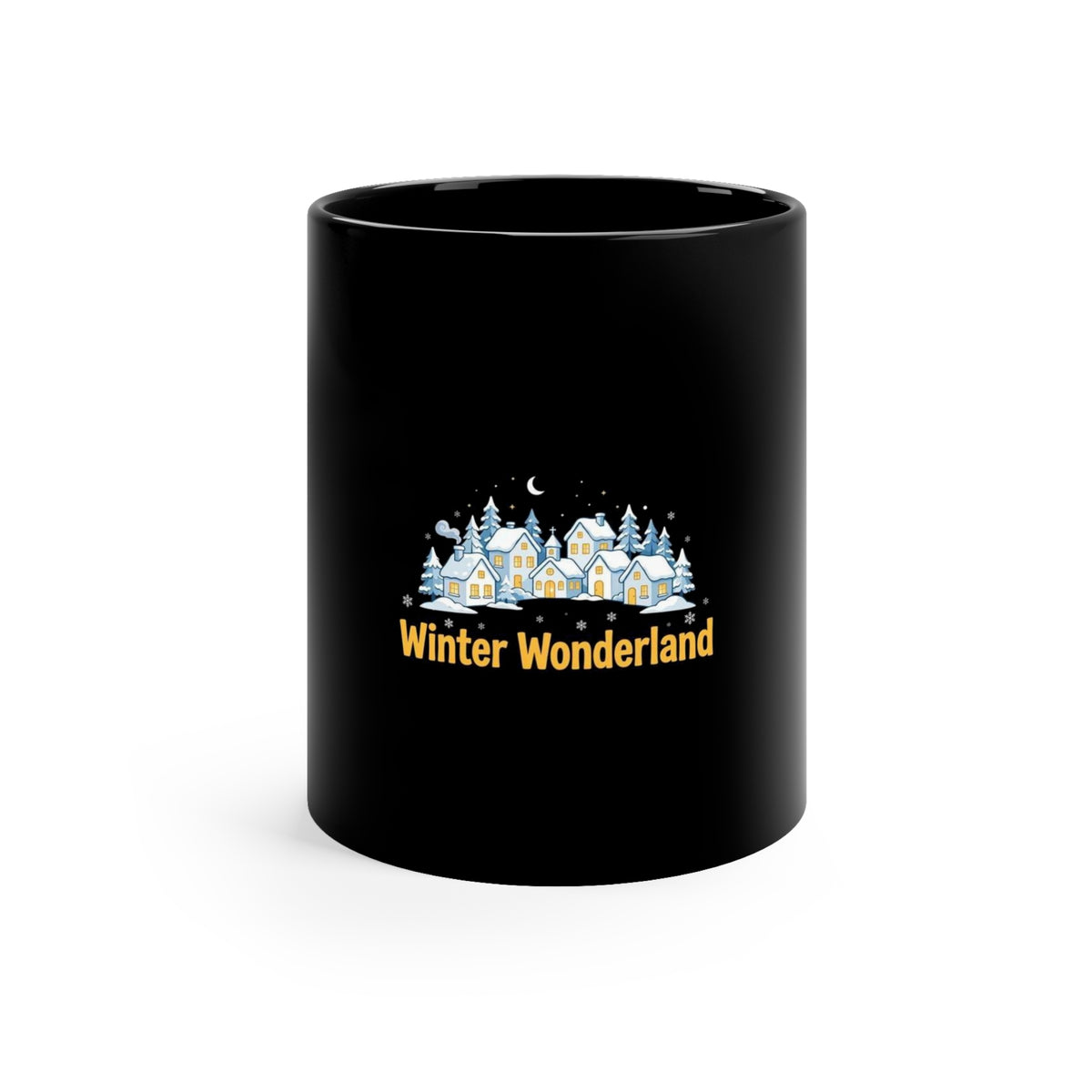 Winter Wonderland — Christmas Coffee Mug | Black 11oz Ceramic